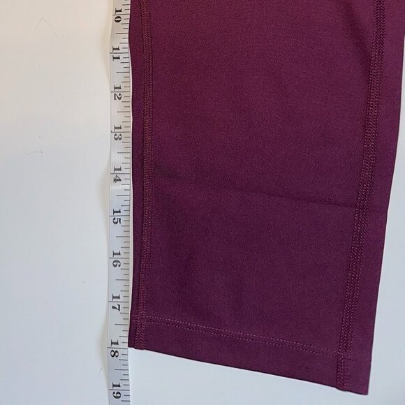 Girlfriend Collective Compressive High-Rise Capri Leggings Wine Red – Size Large - Picture 6 of 7